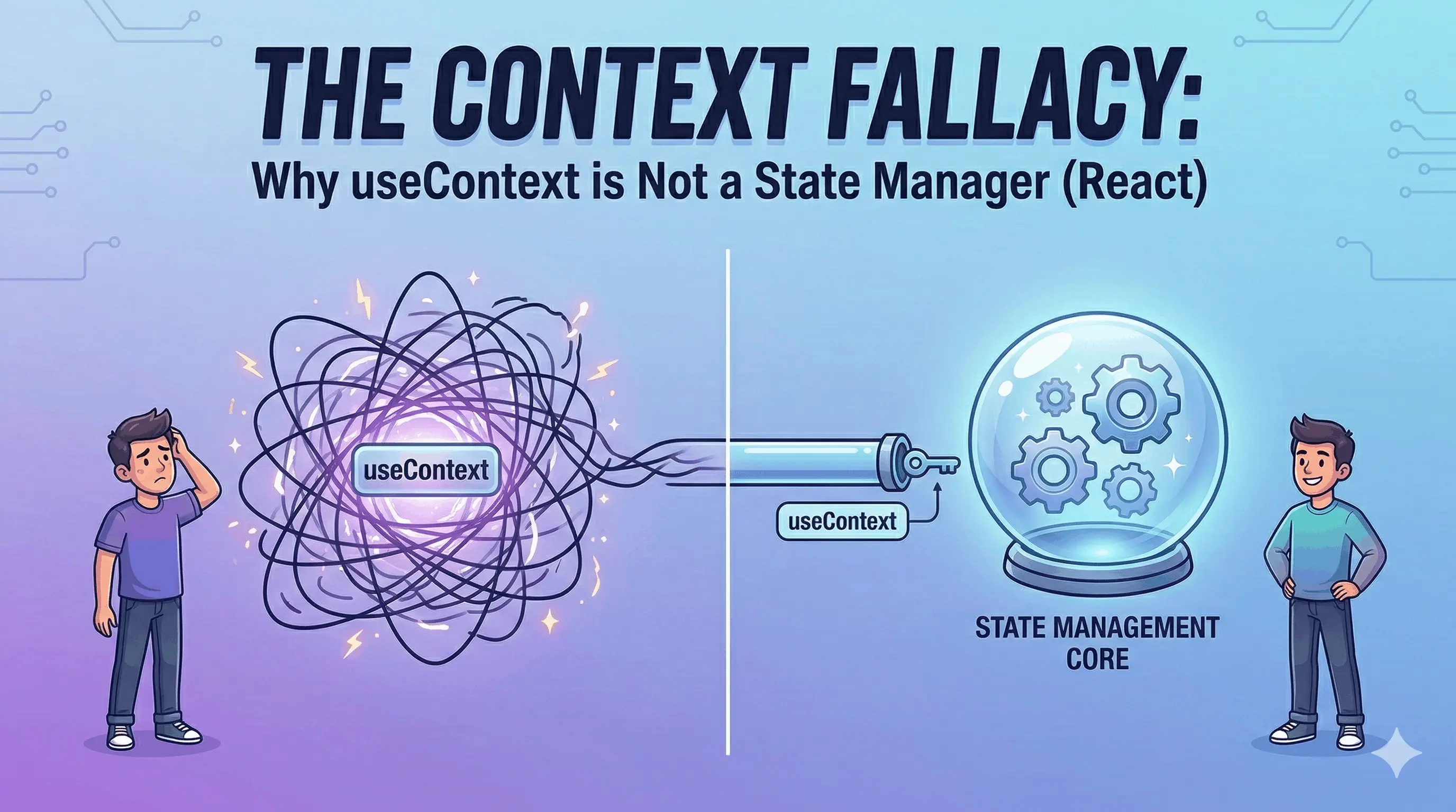 Context fallacy: why useContext is not a state manager